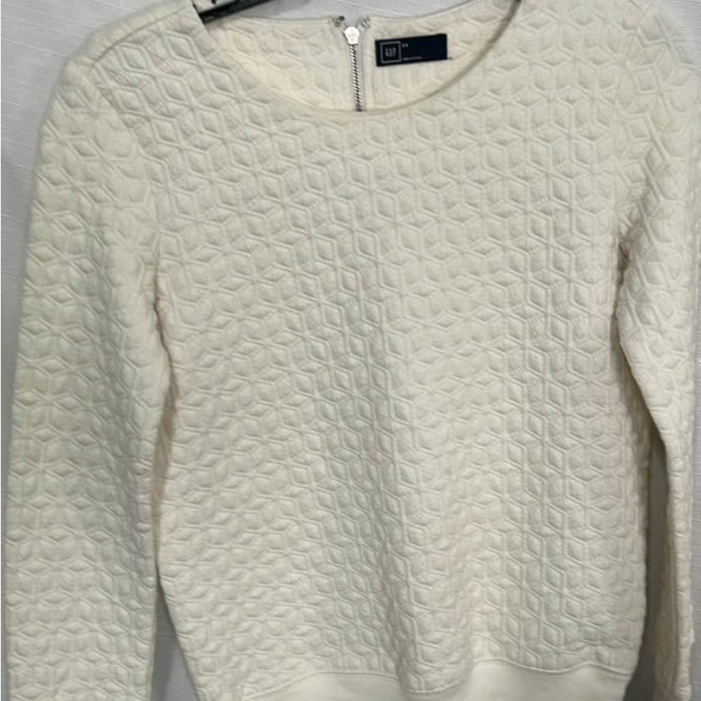 Gap Women Size XS Extra Small Elegant Beige Textured Sweater
